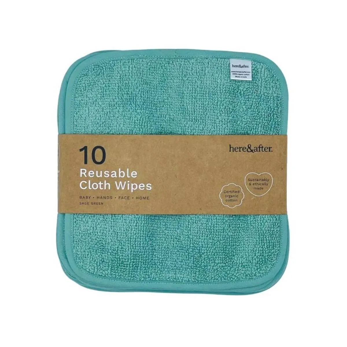 Here & After Reusable Organic Cloth Wipes