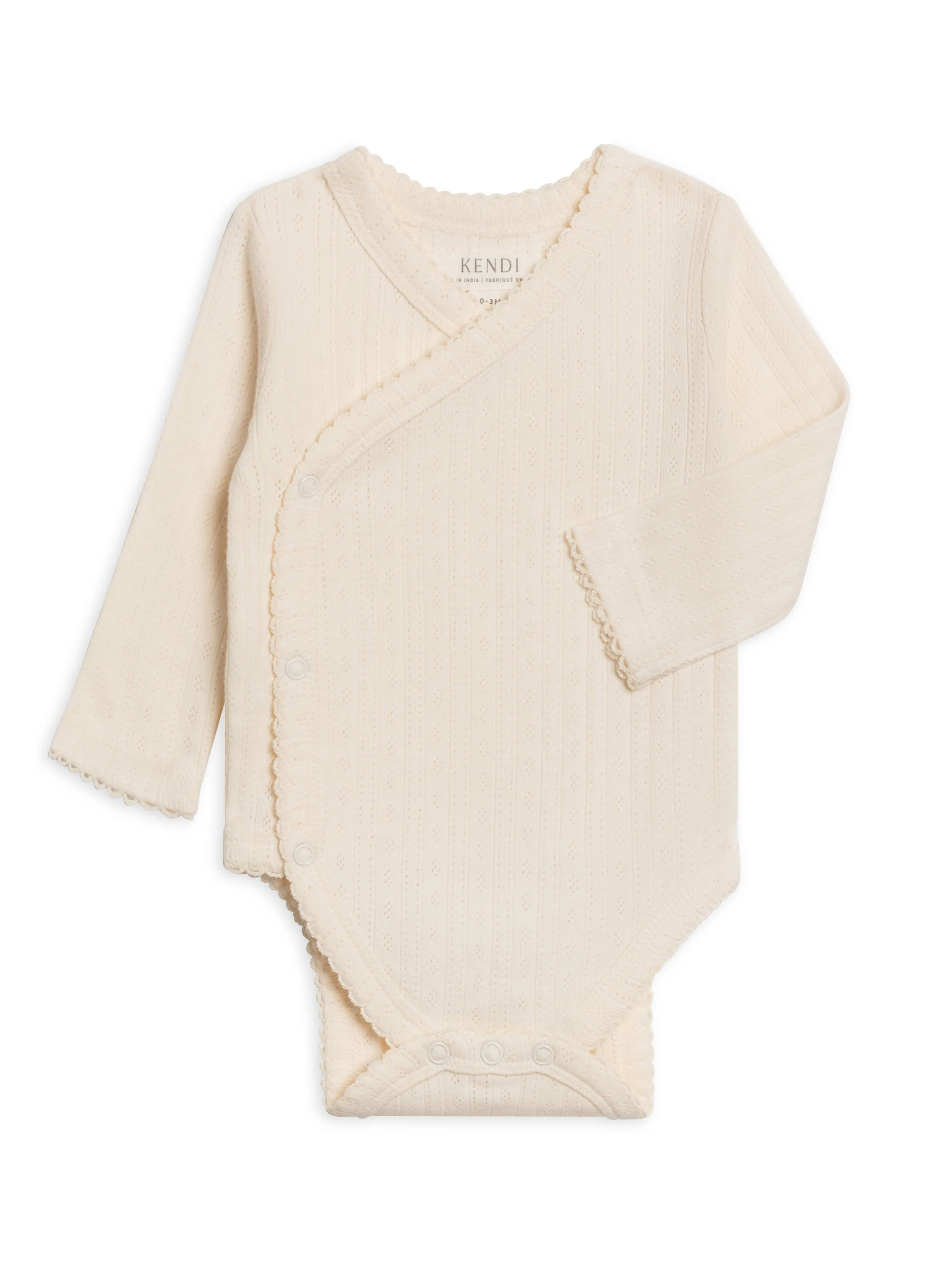 Hilda Pointelle Kimono Bodysuit - Ivory