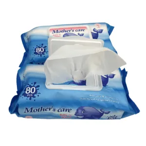 Hot Sale Super Soft Pure for Water Baby Wipes Tender. مناديل مبللة للأطفال فائقة النعومة، مناديل تنظيف رطبة وجافة