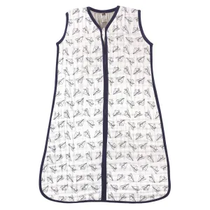 Hudson Baby Muslin Cotton Sleeveless Wearable Sleeping Bag, Sack, Blanket, Paper Airplane