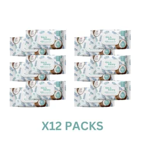 Kim & Kimmy 99% Water Organic Baby Wet Wipes, 70 Counts, Pack of 12