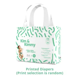 Kim & Kimmy - New Born Tape Style Diapers, Upto 5kg, 32 Pieces
