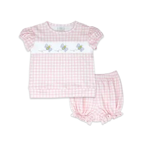 Lagniappe Bloomer Set - Pink Honeycomb
