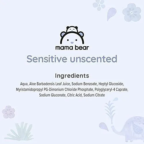 Mama Bear Sensitive Unscented baby wipes–  (Total 1008 wipes)