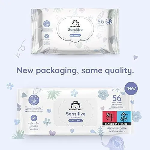 Mama Bear Sensitive Unscented baby wipes–  (Total 1008 wipes)