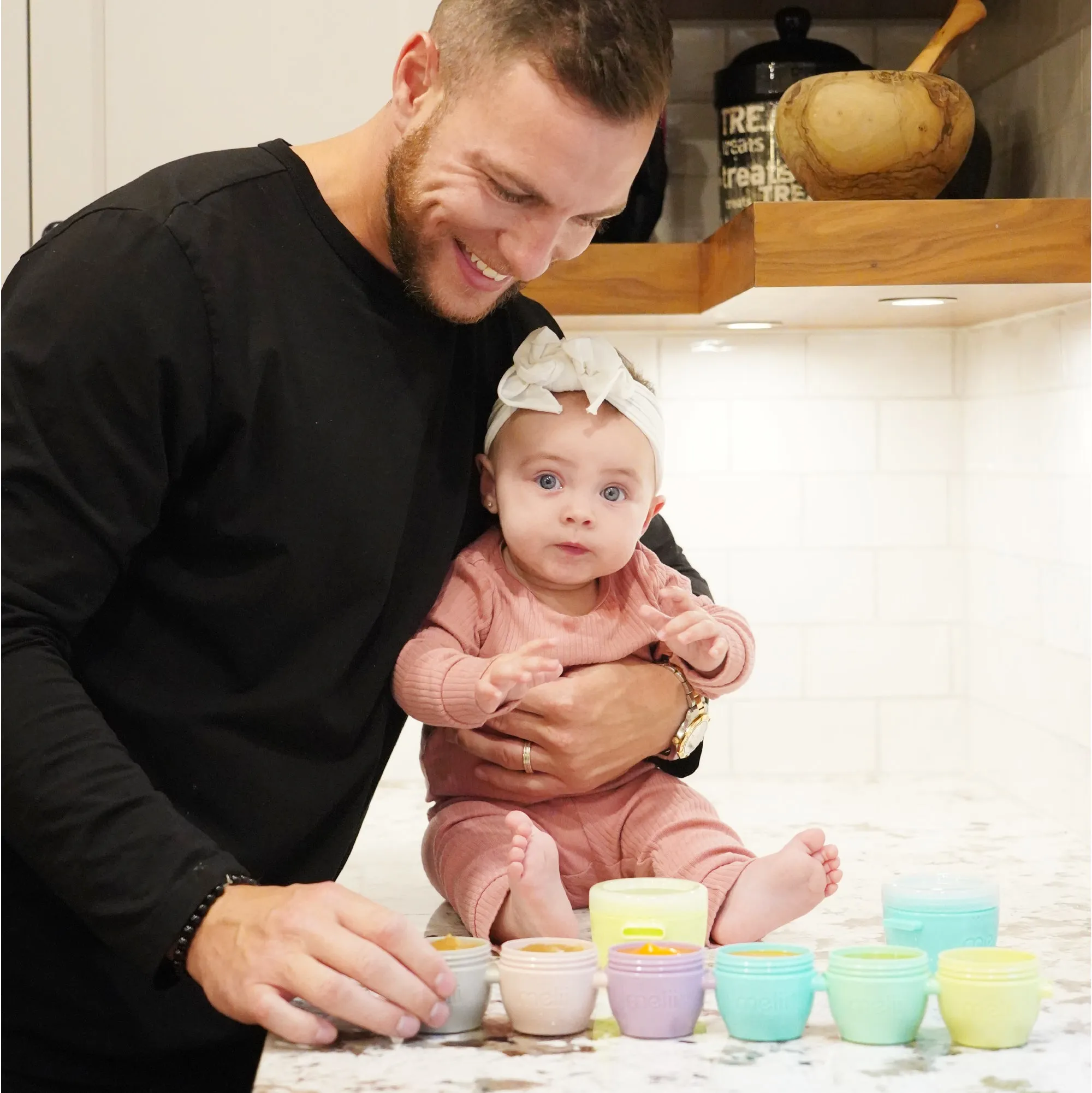 Melii Snap & Go Pods - Airtight & Leakproof Baby Food Containers - Baby Food Storage Pods for Effortless Mealtime, 2oz, set of 6    4oz, set of 4