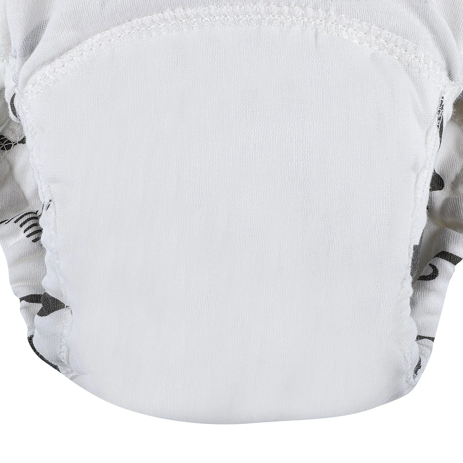 Moustache And Animals Reusable Cloth Training Pants Clothing Accessory Diaper Panty 2 Pcs - Multicolour
