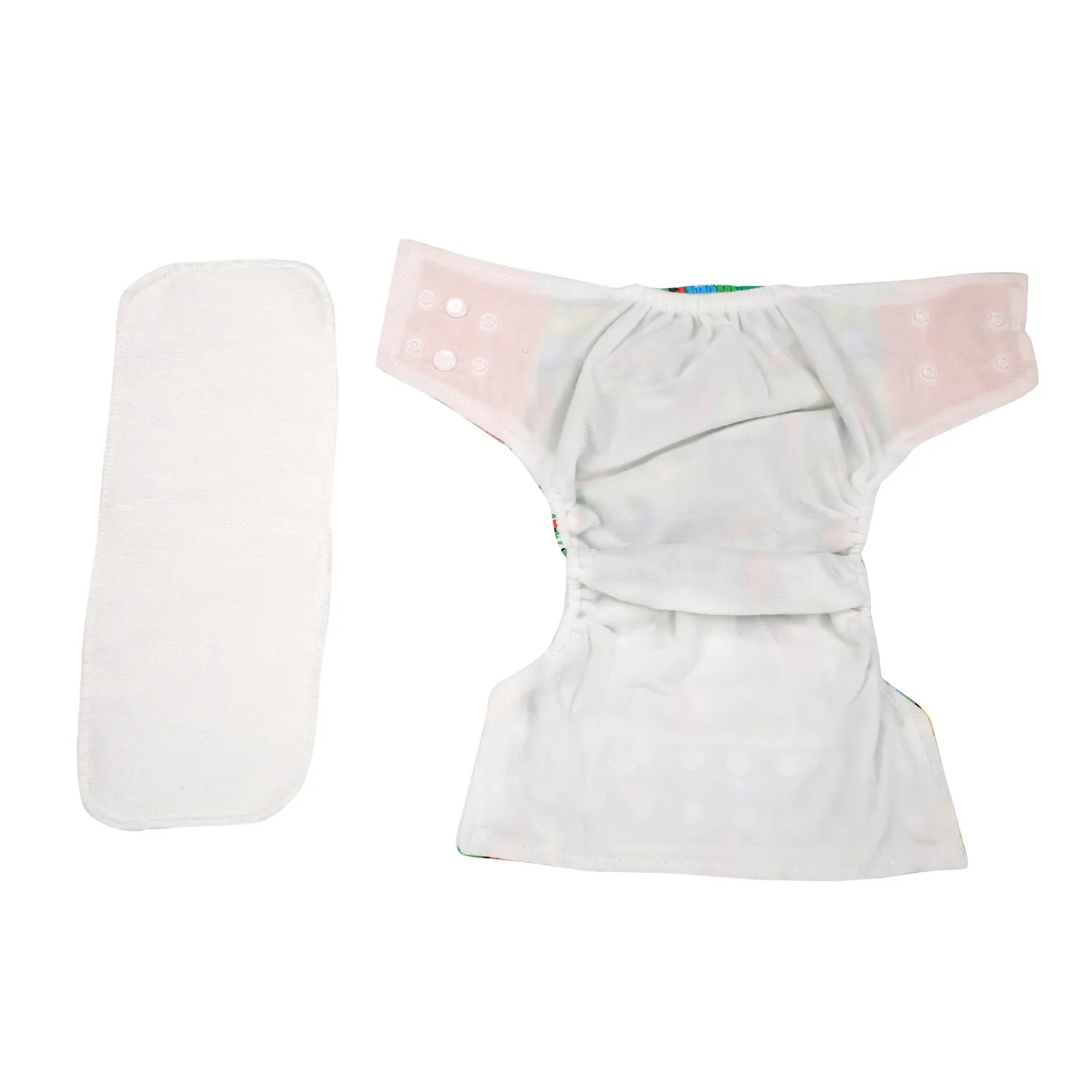 On-The-Go Orange And Green Reusable Diaper