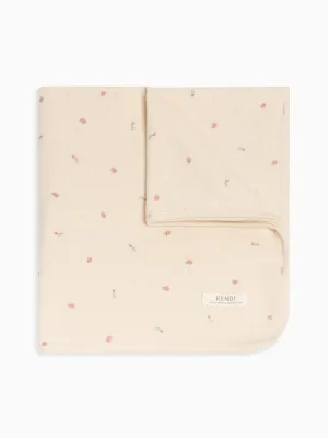 Pointelle Swaddle Blanket - Pia Floral