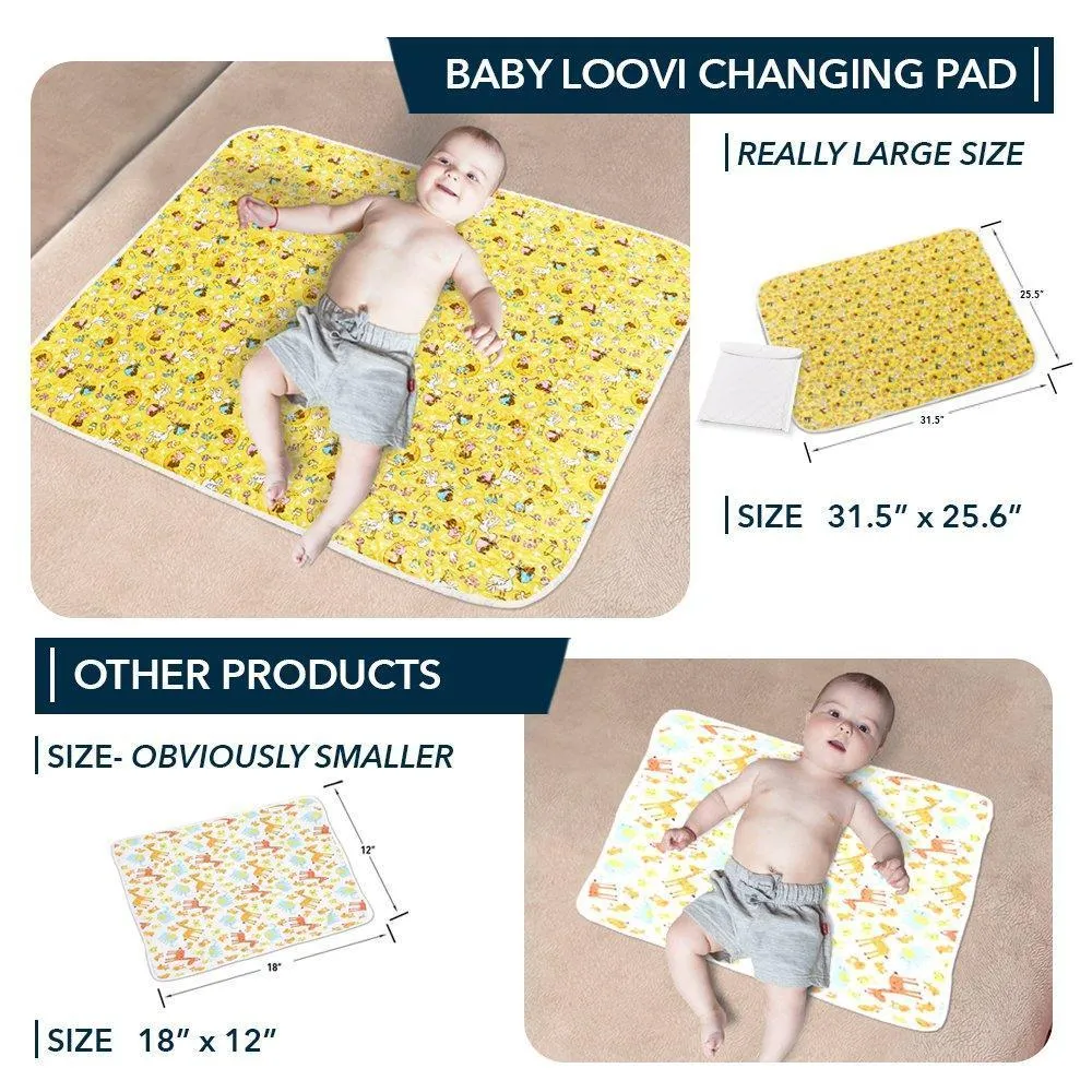 Portable Changing Pad for Home & Travel Waterproof Reusable Extra Large Size