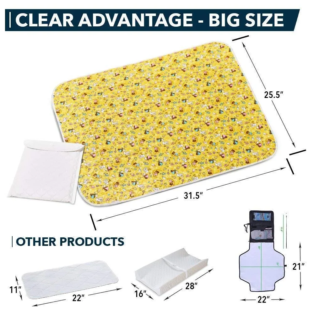 Portable Changing Pad for Home & Travel Waterproof Reusable Extra Large Size