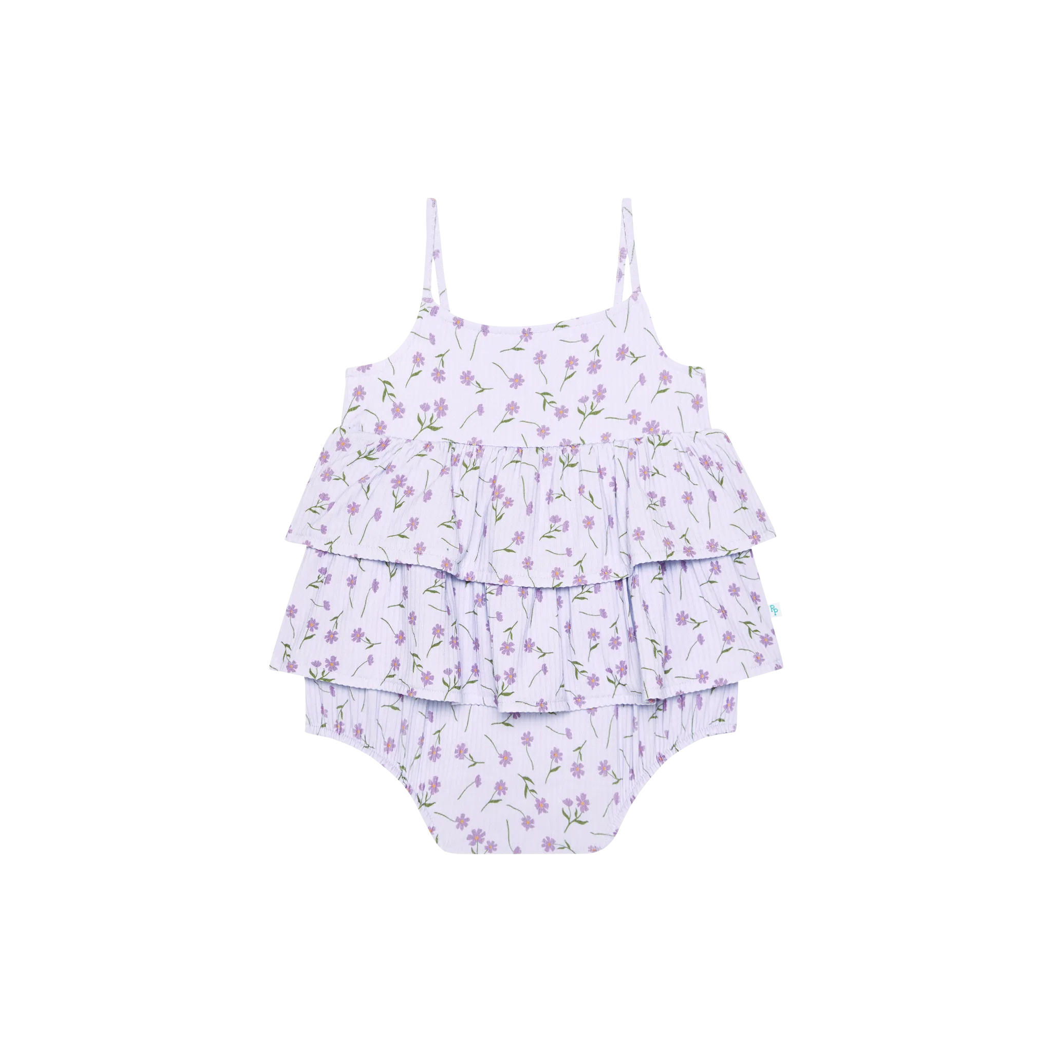 Posh Peanut Jeanette Basic Ruffled Spaghetti Romper
