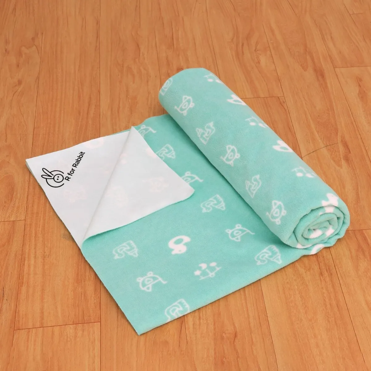 R for Rabbit Dry Nap L-Pack of 2- Green & Grey