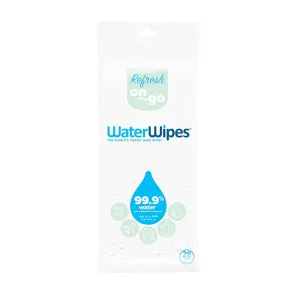 Refresh On The Go Water Wipes 28s