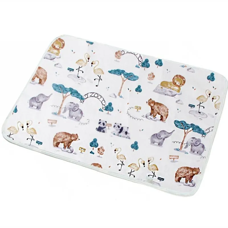 Reusable Baby Changing Mats Cover Baby Diaper Mattress Diaper for Newborn Cotton Waterproof Changing Pats Floor Play Mat