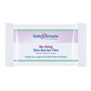Safe n Simple No Sting Barrier Wipes 25/Box