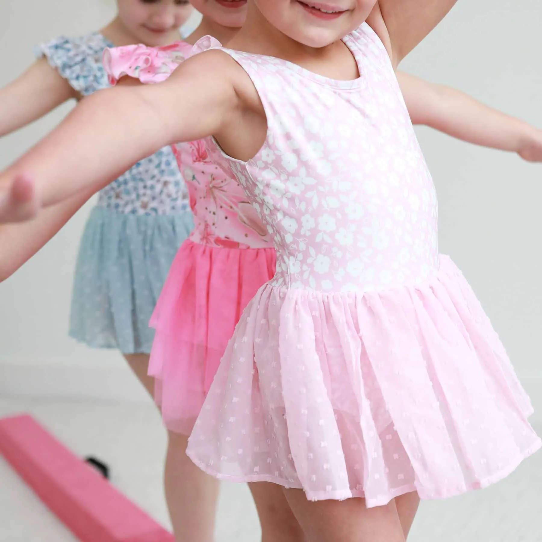 Sleeveless Swiss Dot Leotard | Tiny Blooms