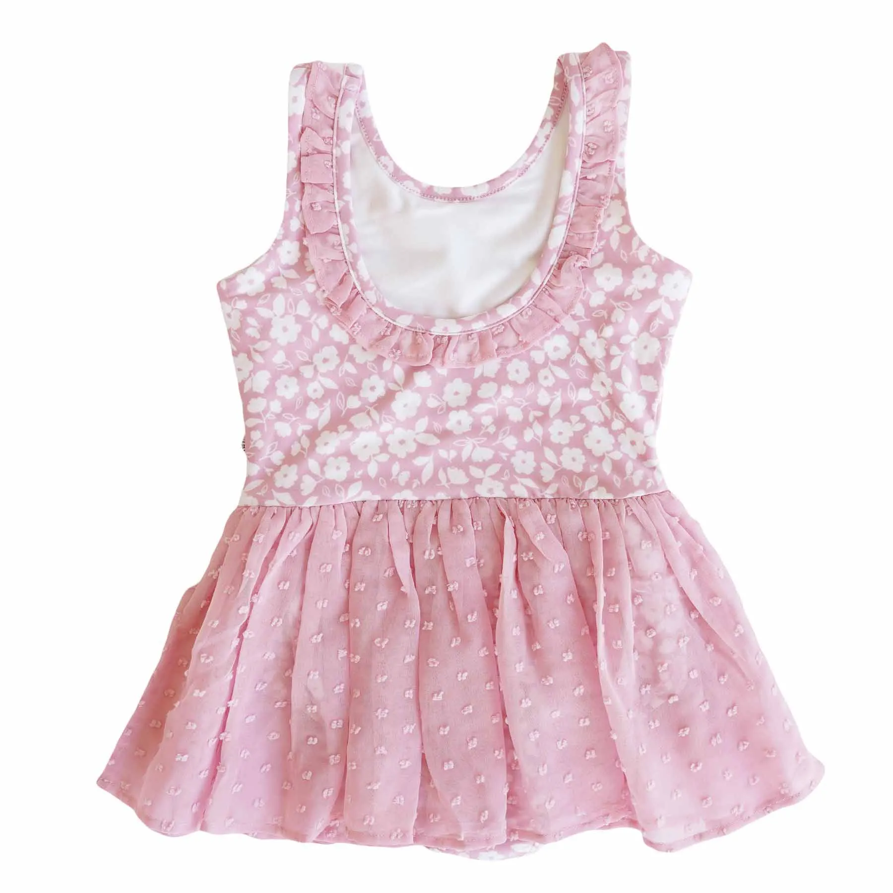 Sleeveless Swiss Dot Leotard | Tiny Blooms