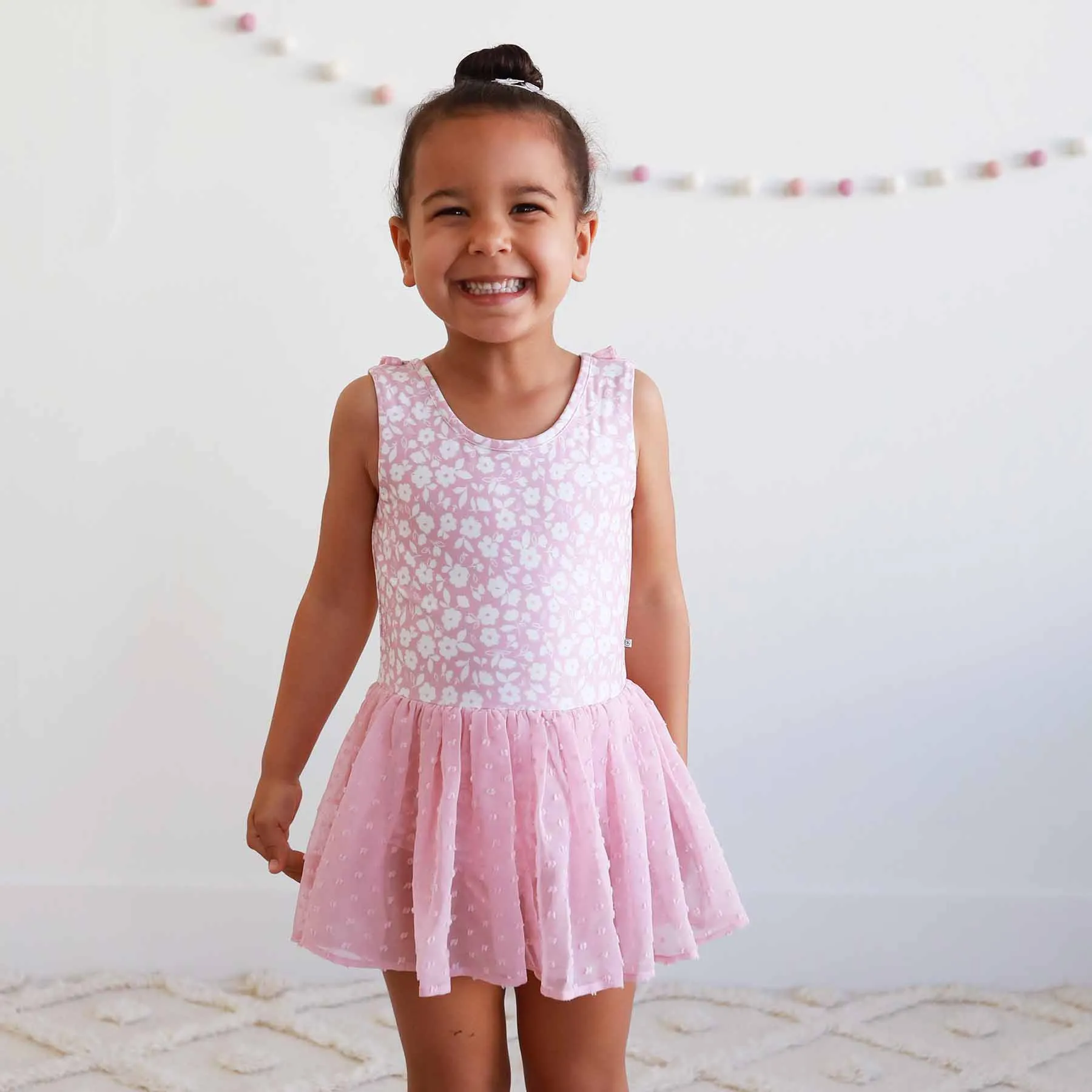 Sleeveless Swiss Dot Leotard | Tiny Blooms