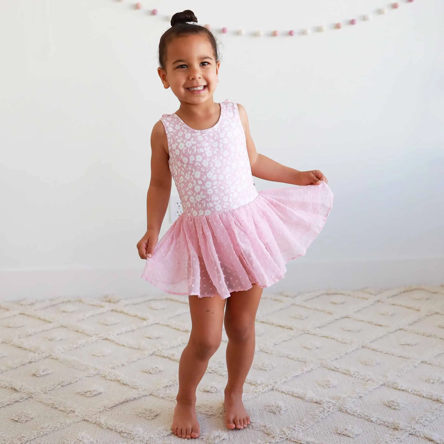 Sleeveless Swiss Dot Leotard | Tiny Blooms