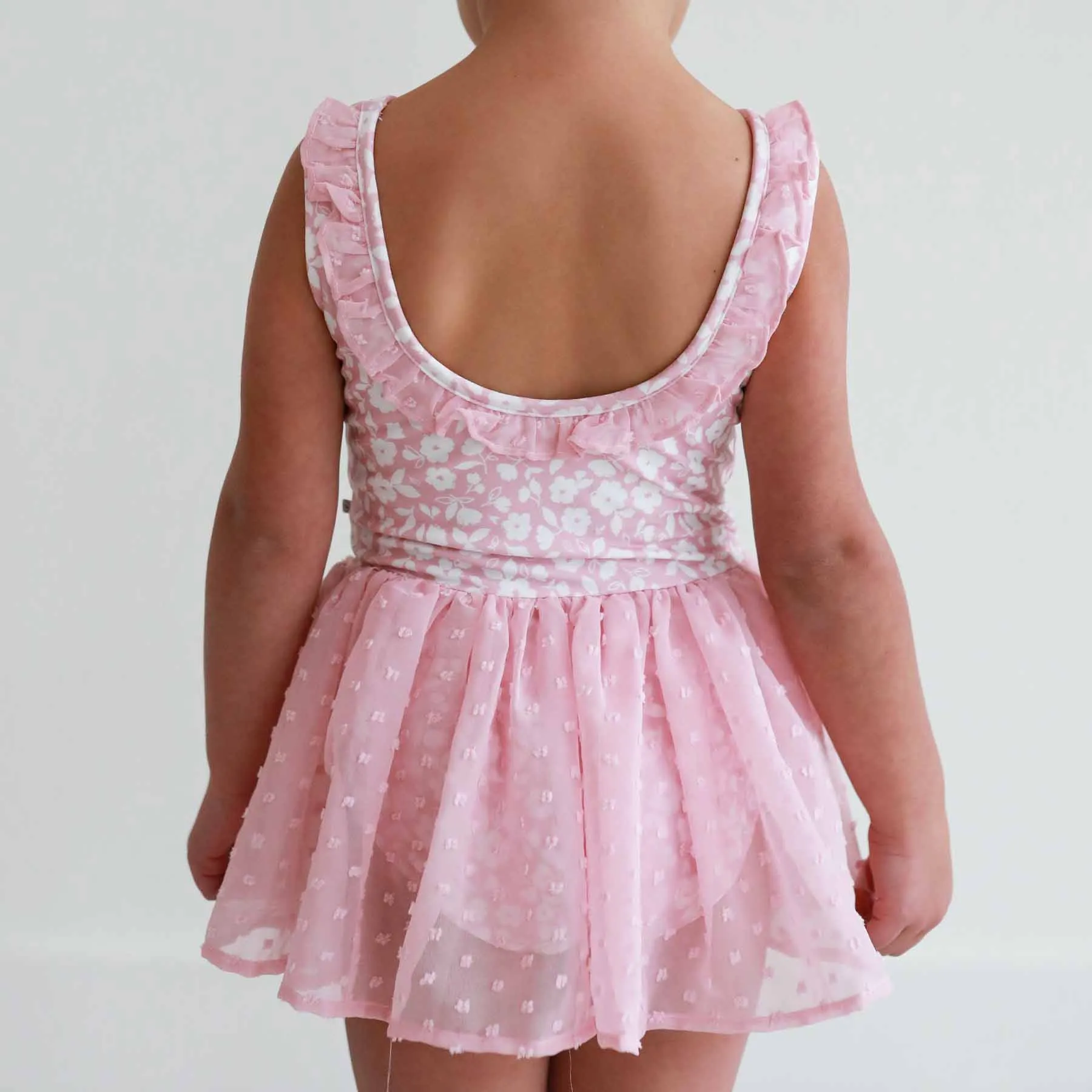 Sleeveless Swiss Dot Leotard | Tiny Blooms