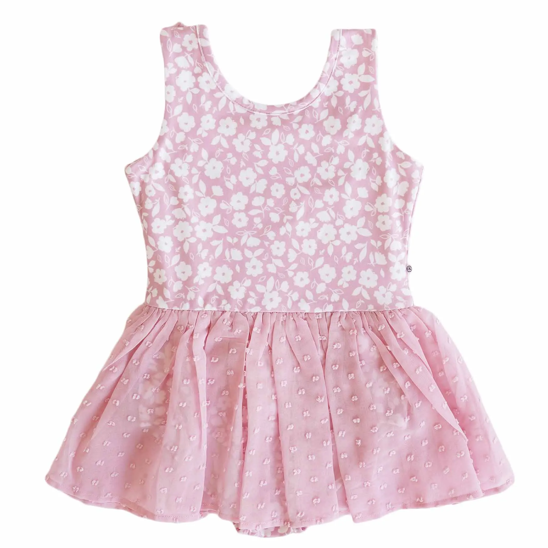 Sleeveless Swiss Dot Leotard | Tiny Blooms