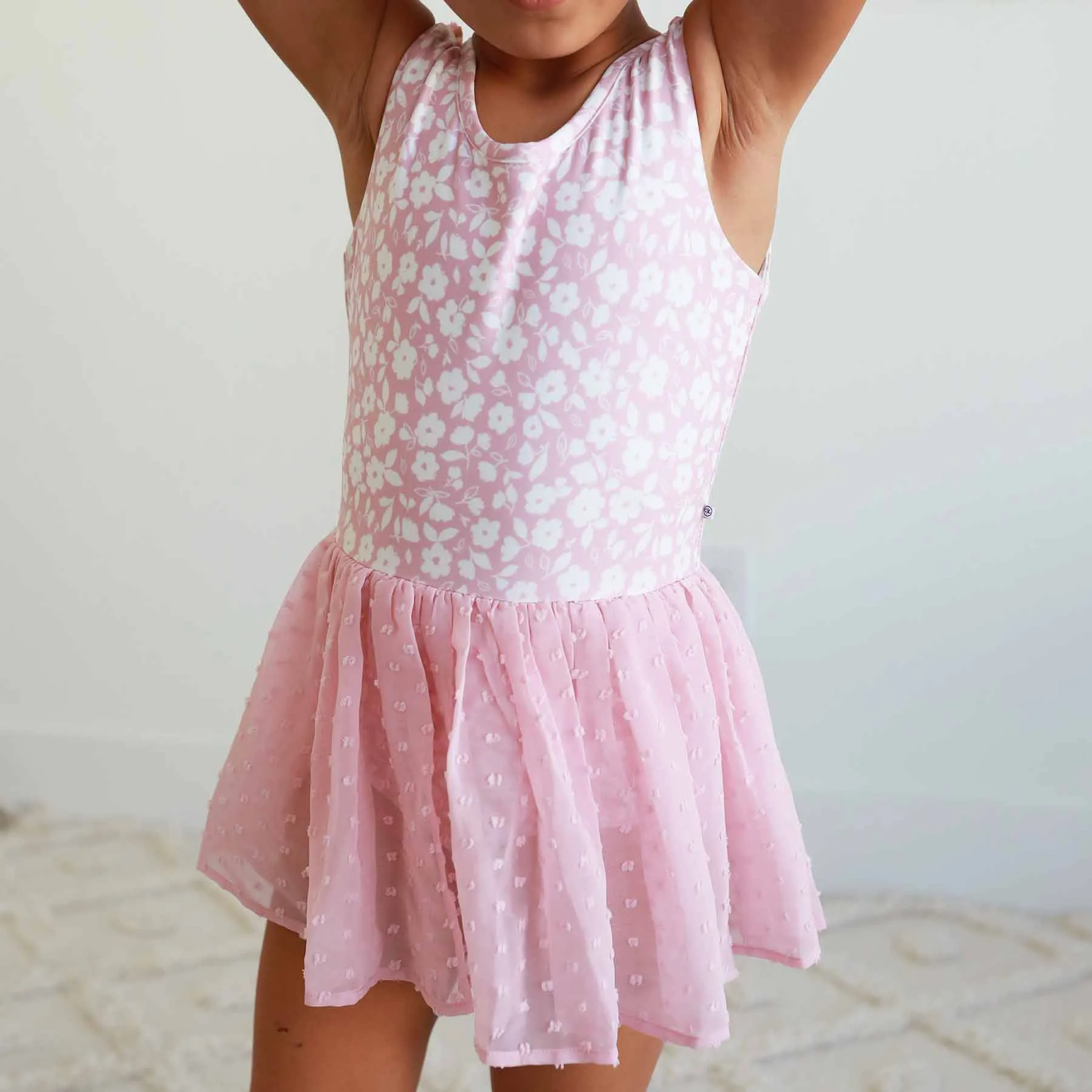 Sleeveless Swiss Dot Leotard | Tiny Blooms