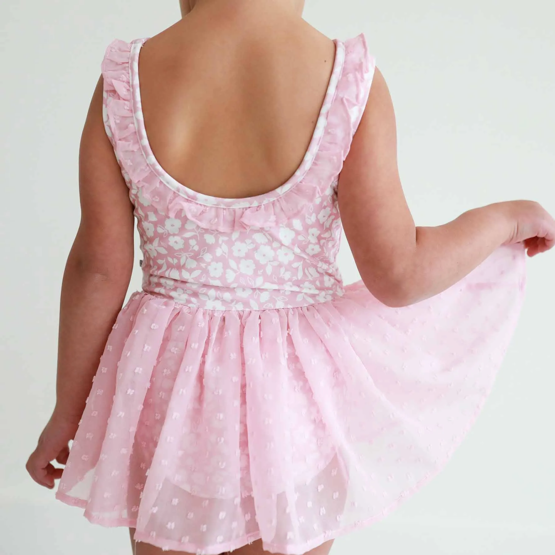 Sleeveless Swiss Dot Leotard | Tiny Blooms
