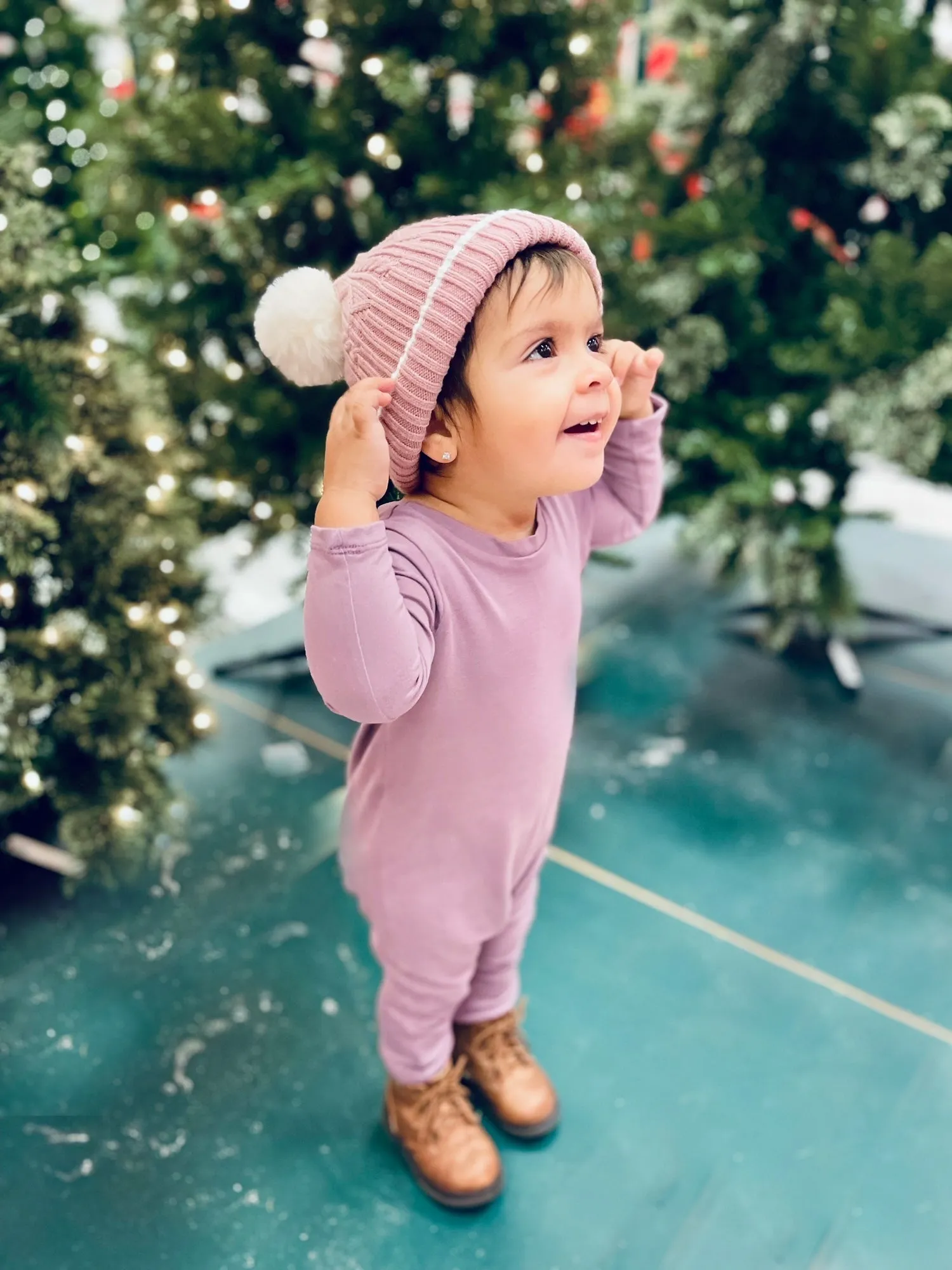 Solid Lavender Zip Baby Romper