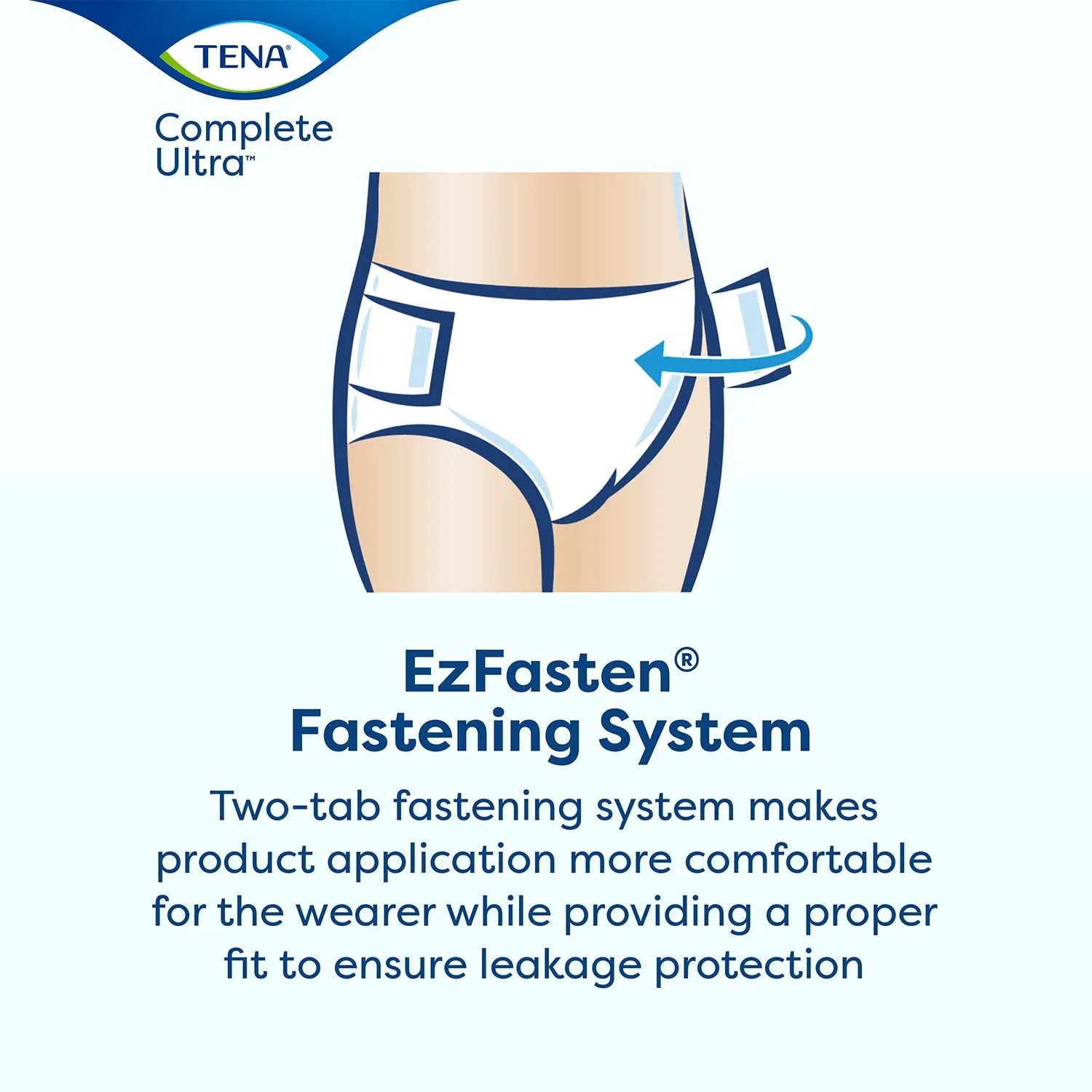 TENA Complete Ultra Incontinence Brief 32"- 44", Moderate Absorbency, Unisex, Medium