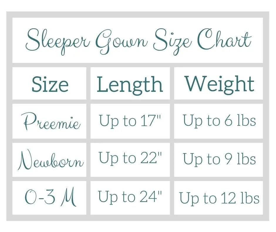 Terracotta Sleeper Newborn Gown