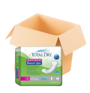 TotalDry Booster Pads for Adult Diaper, Heavy Absorbent 120/Case
