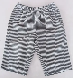 Unisex Grey Stripes Print Pant