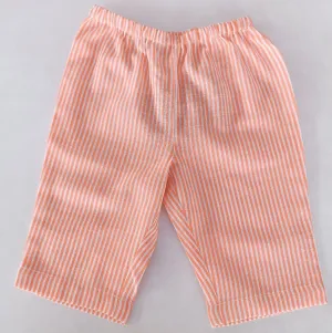 Unisex Peach Stripes Print Pant