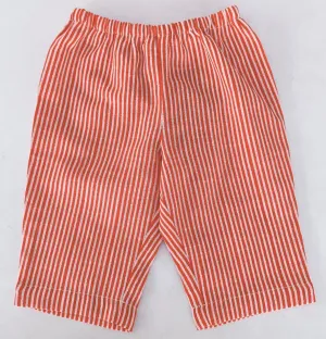 Unisex Red Stripes Print Pant