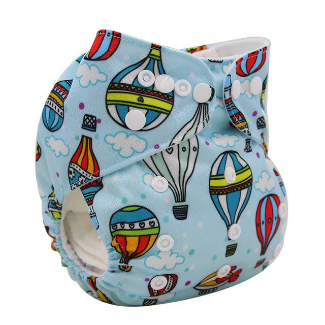 Washable Diapers Couches Lavables  2016 Baby Diaper Cover Wrap Cartoon Print Baby Nappy Changing Reusable Baby Cloth Diapers