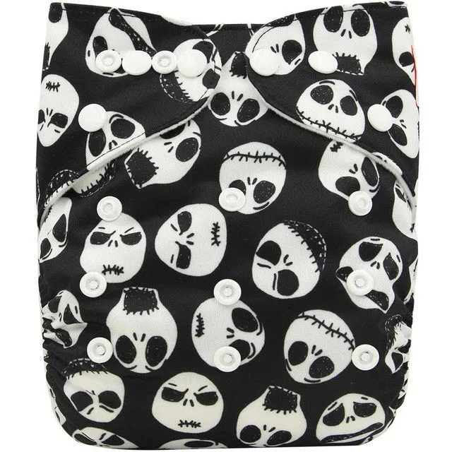 Washable Diapers Couches Lavables  2016 Baby Diaper Cover Wrap Cartoon Print Baby Nappy Changing Reusable Baby Cloth Diapers