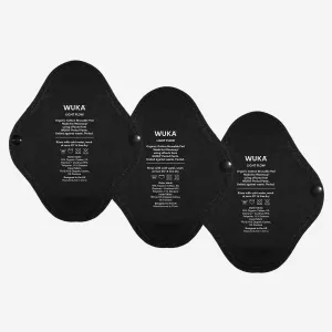 WUKA Reusable Panty Liners Light - 3 Pack