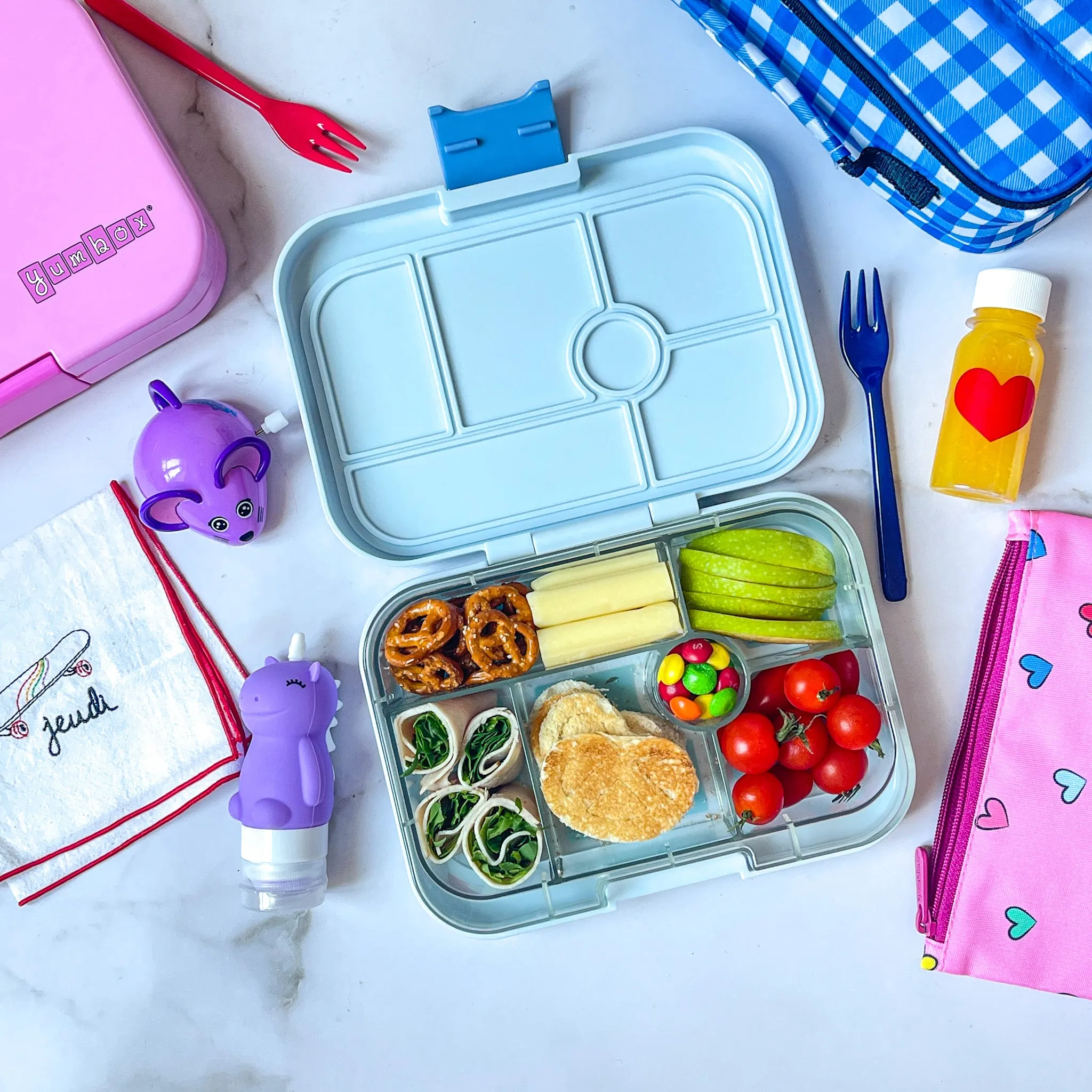 Yumbox Original 6 Lunch Box - Hazy Grey