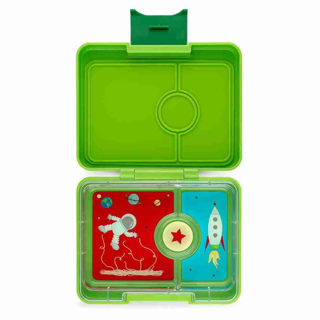 Yumbox Snack 3 Compartment Bento Box: Malibu Purple - Magical Unicorn
