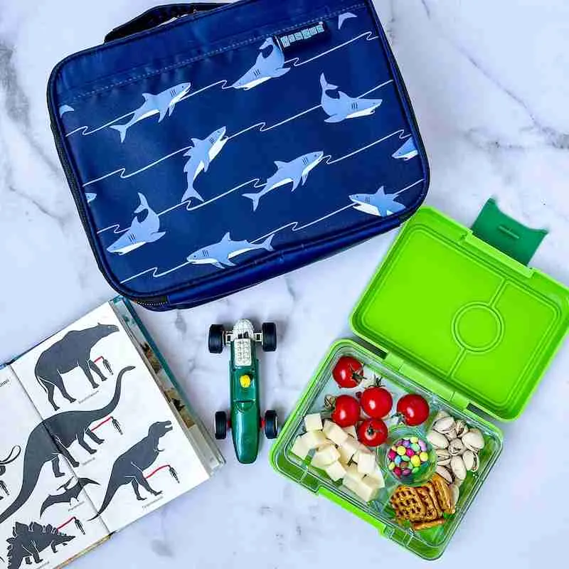 Yumbox Snack 3 Compartment Bento Box: Malibu Purple - Magical Unicorn