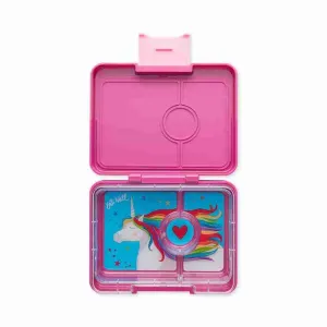 Yumbox Snack 3 Compartment Bento Box: Malibu Purple - Magical Unicorn