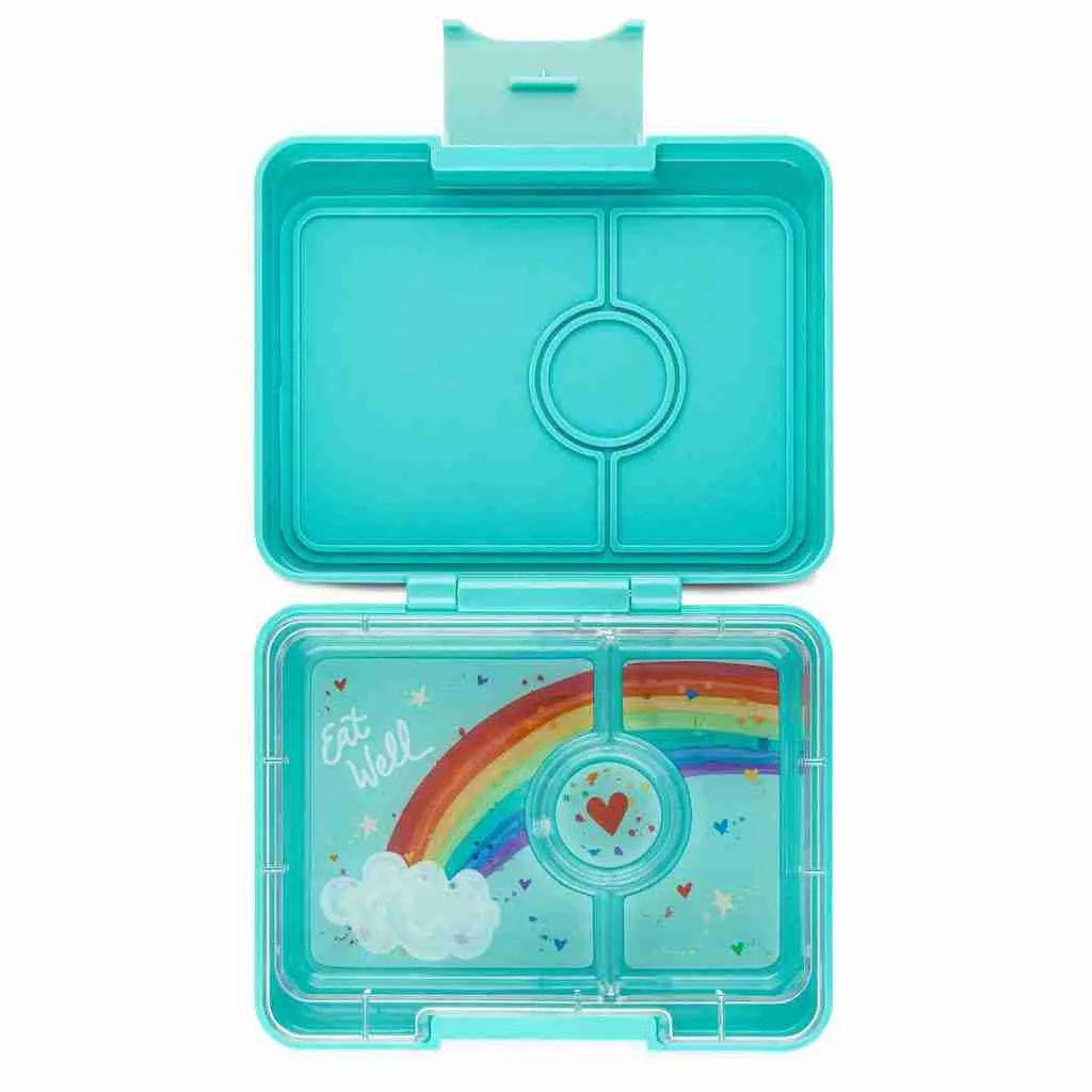 Yumbox Snack 3 Compartment Bento Box: Malibu Purple - Magical Unicorn
