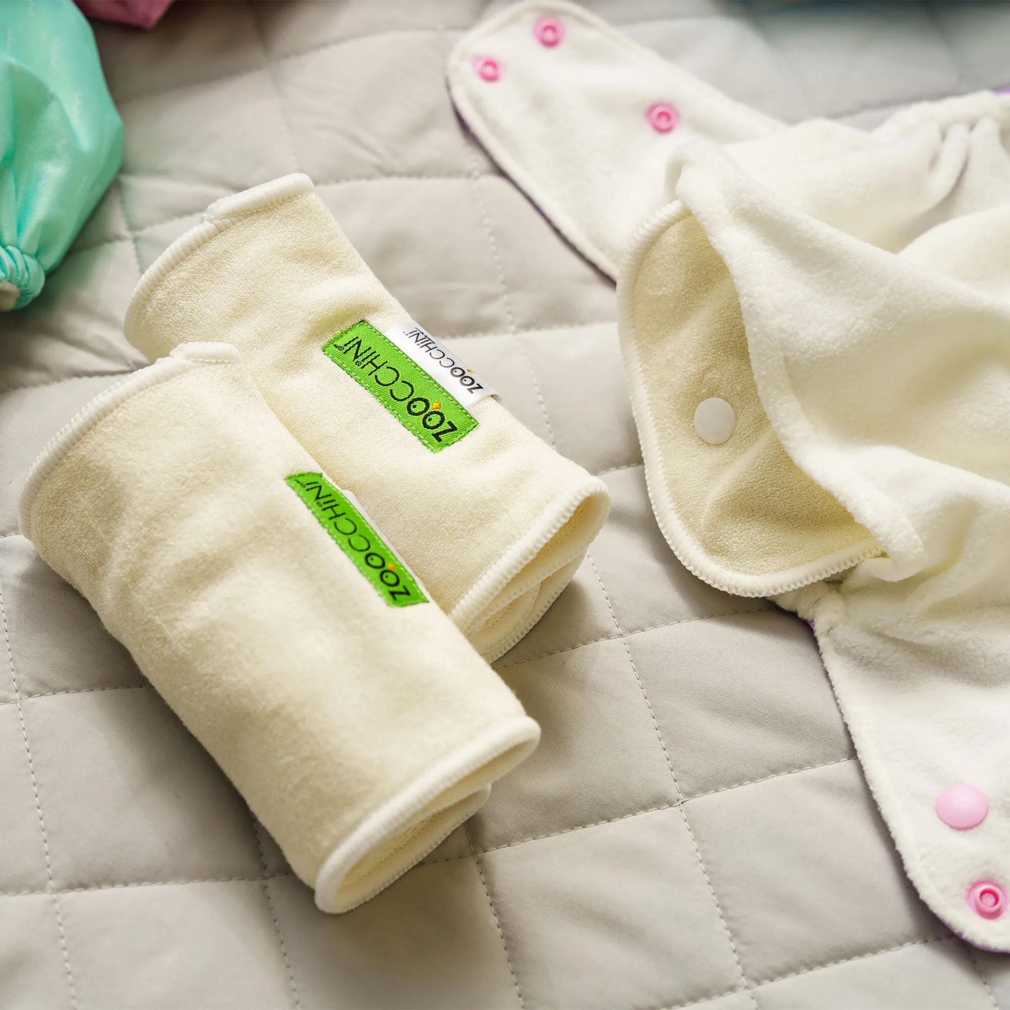 ZOOCCHINI - Reusable 4 Layer Pocket Cloth Diaper Inserts 2PC