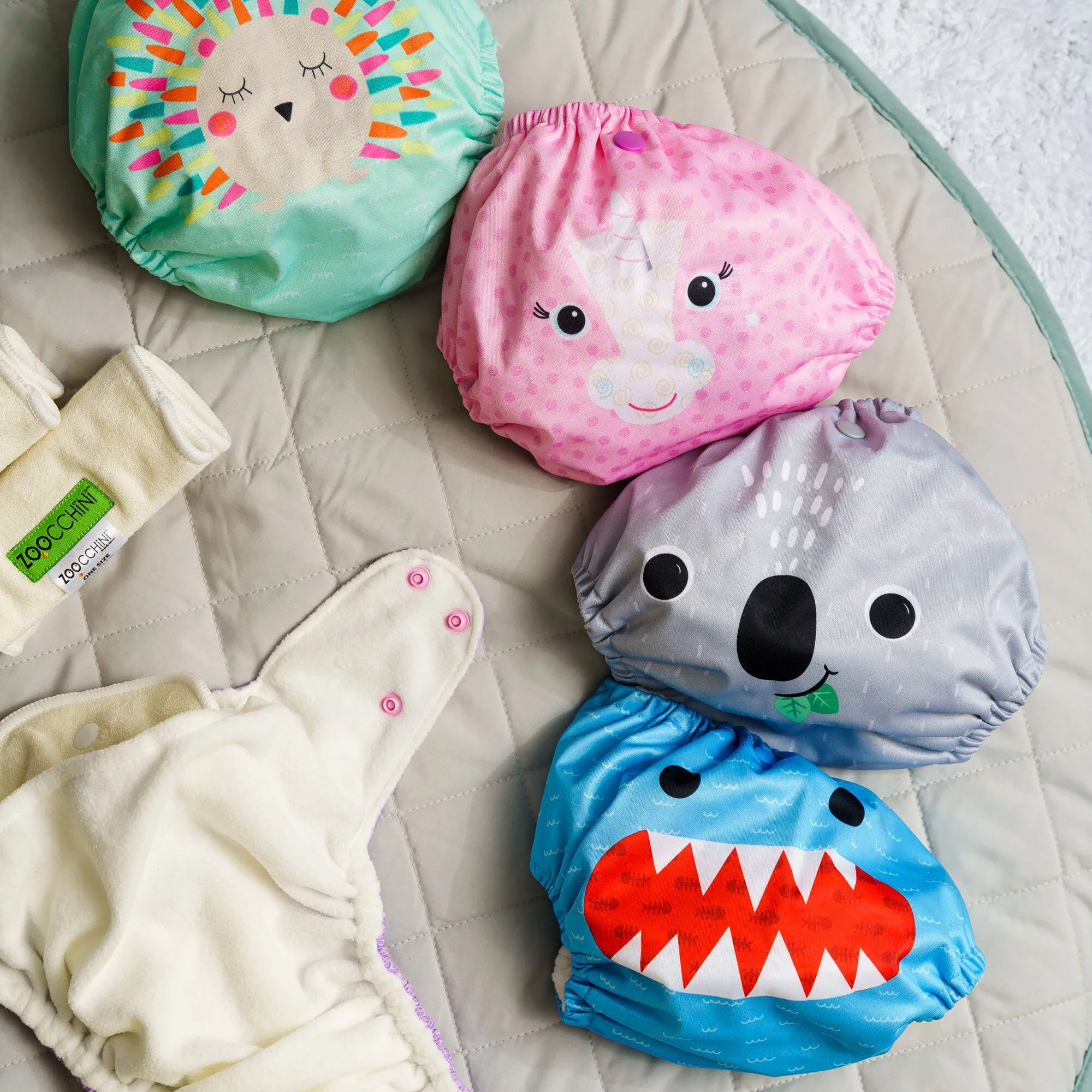 ZOOCCHINI - Reusable 4 Layer Pocket Cloth Diaper Inserts 2PC